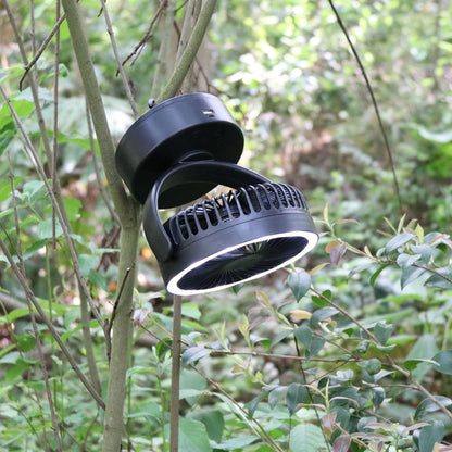 Led Rechargeable Camping Fan Light