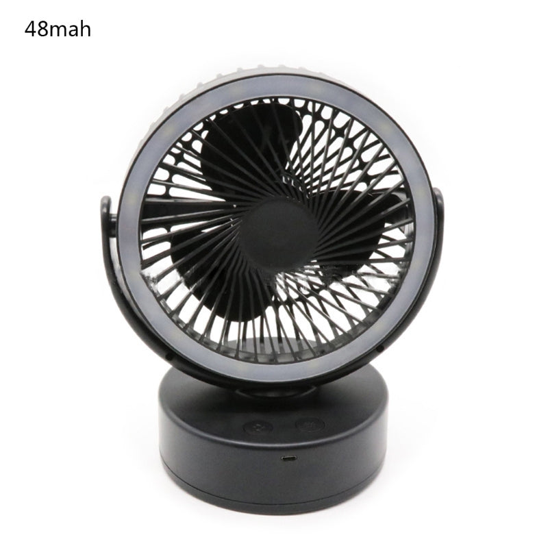 Led Rechargeable Camping Fan Light