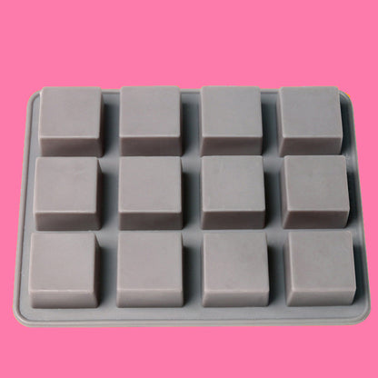 12 Square Silicone Molds, Chocolate Mold, Cake Mold, Cake Chocolate, Ice Tray, Baking Tools