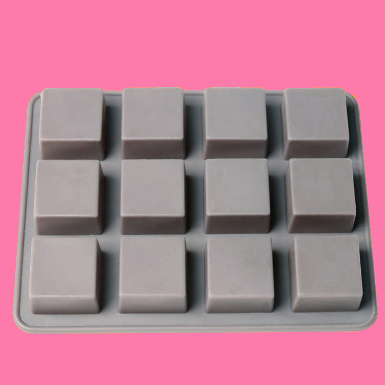 12 Square Silicone Molds, Chocolate Mold, Cake Mold, Cake Chocolate, Ice Tray, Baking Tools