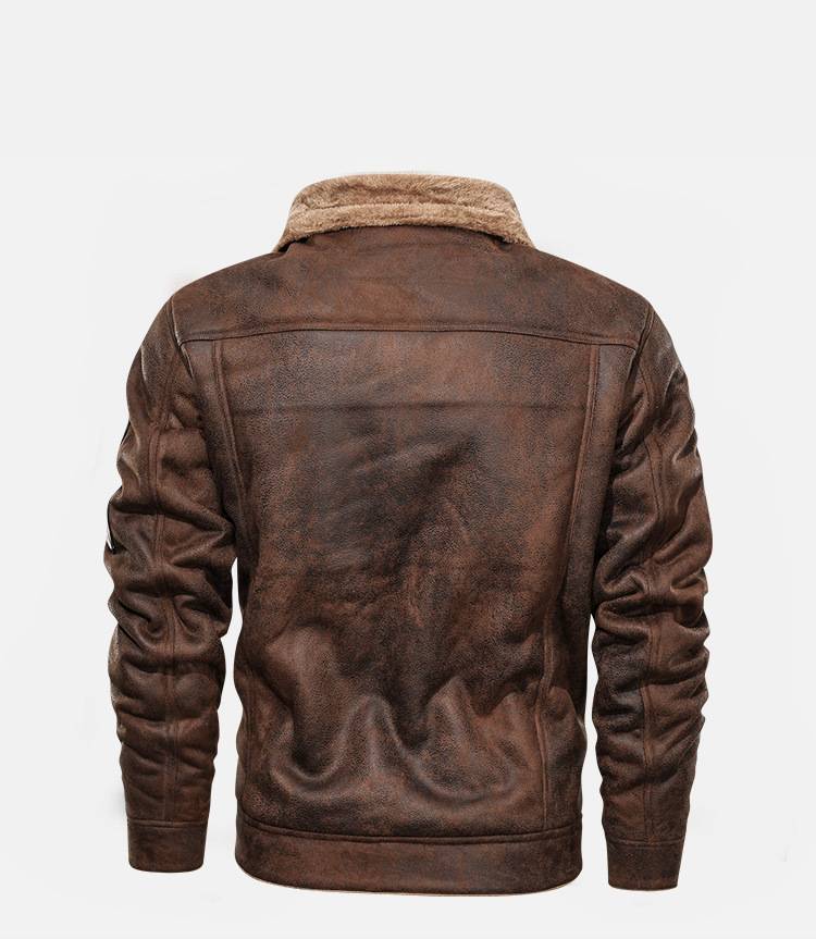 Fur integrated leather clothing