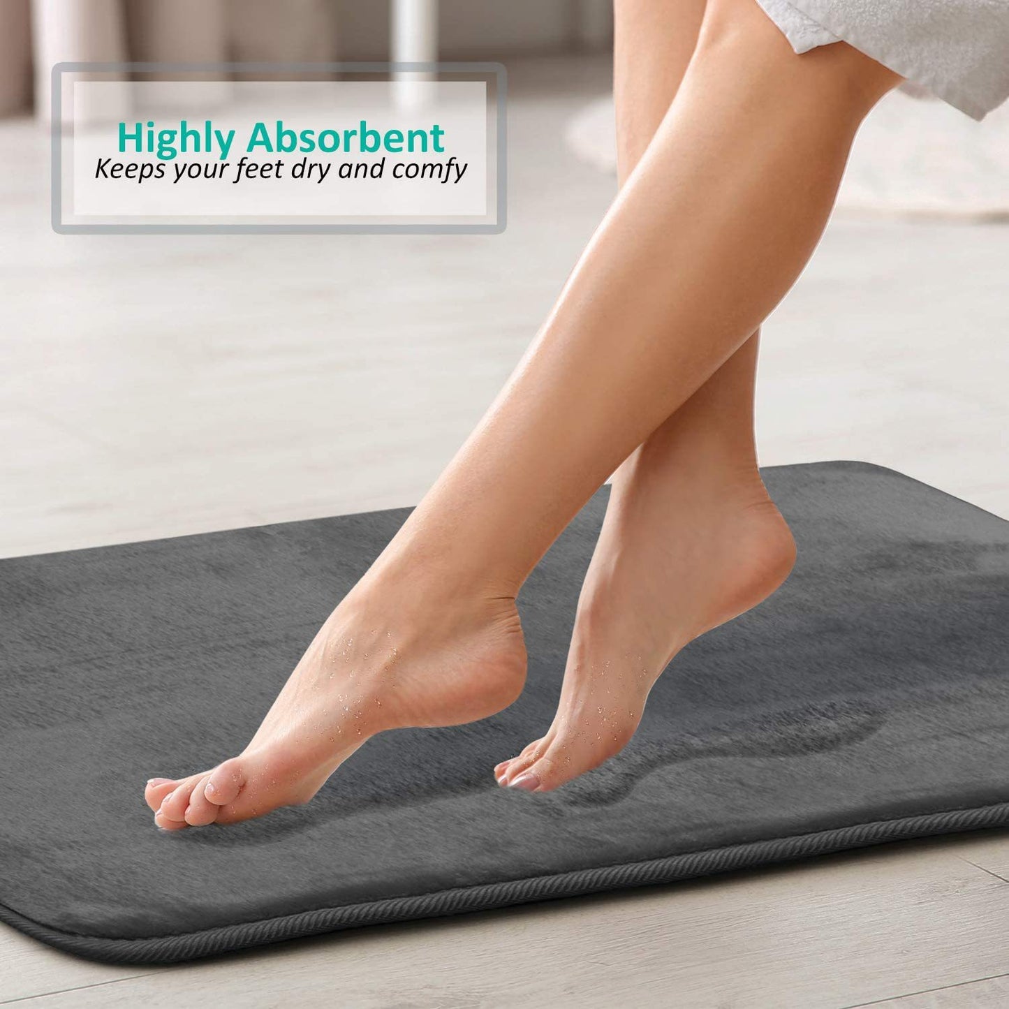 Household Toilet Seat Cover Bathroom Non-slip Mat Three-piece Microfiber Cushion Front Door Carpet