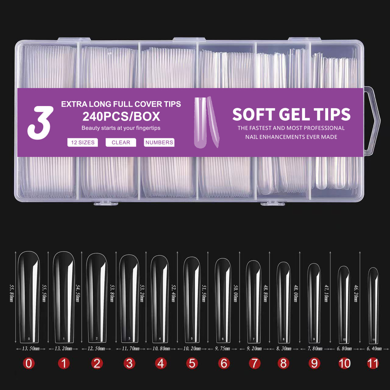 Xl Nail Tips Full Cover