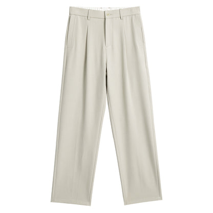 Anti-Wrinkle Woven Casual Loose Straight Drooping Suit Pants