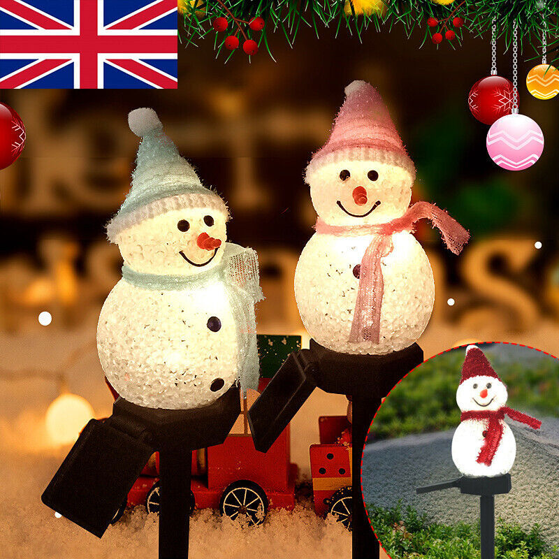 Christmas Ground With Snowman Lawn Lights
