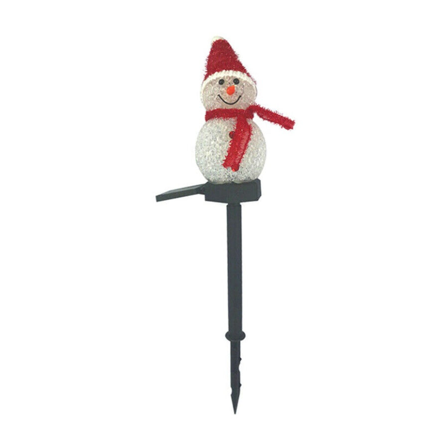 Christmas Ground With Snowman Lawn Lights