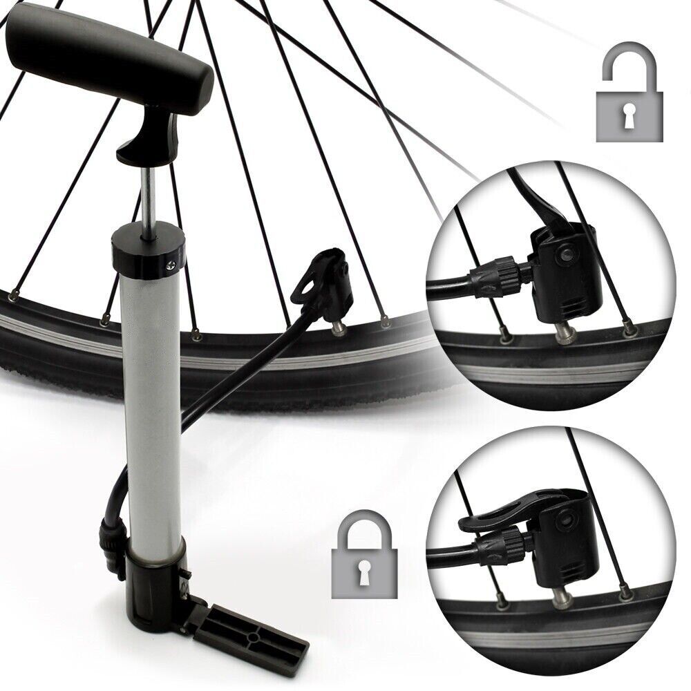 Mini Bike  Portable Bicycle Tyre Inflator Hand Schrader Presta Valve