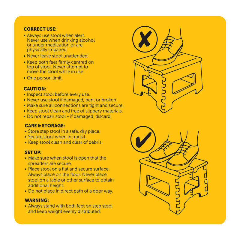 Large 150KG Folding Step Stool Multi Purpose Heavy Duty Home Kitchen Foldable UK
