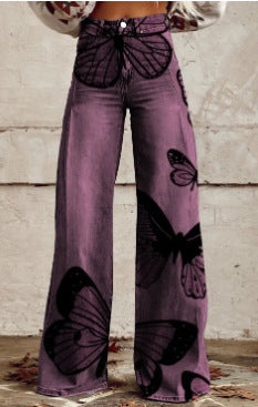 Hot Selling Plus Size Women's Casual Pants Thin Imitation Jeans