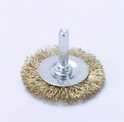 6Pcs 4 Flat Wire Wheel Drill Rotary Brush Paint Rust Removal 1-4 Shank UK