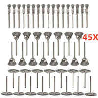 45pcs Wire Cup Brush Set Stainless Steel For Dremel Rotary Tool Accessories