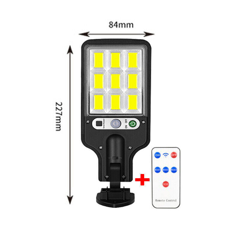 6000W LED Solar Wall Lights PIR Motion Sensor Outdoor Garden Street Fence Light