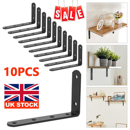 10pc Shelf Brackets Handmade Rustic Heavy Duty Industrial Steel Scaffold Board
