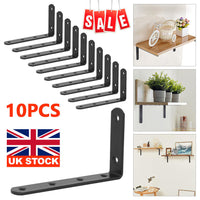 10pc Shelf Brackets Handmade Rustic Heavy Duty Industrial Steel Scaffold Board