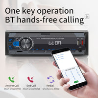 Single 1 Din Car Stereo Radio Bluetooth MP3 Player In-dash Head Unit FM-USB-AUX