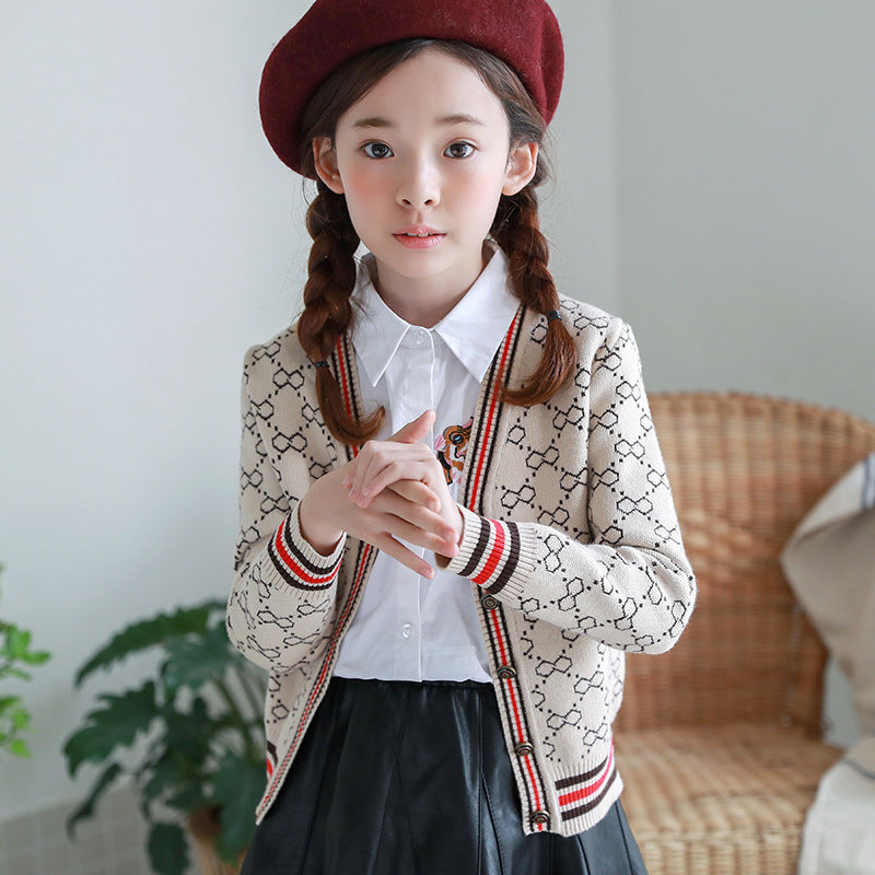 Children's knitted cardigan