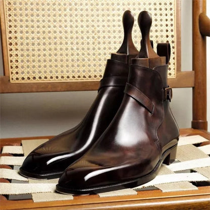 Short Boots Men's Boots Belt Buckle New Style