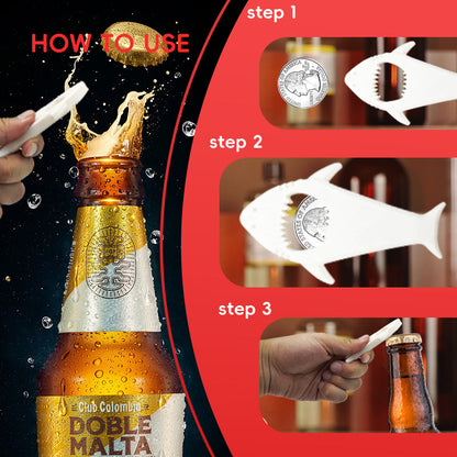 Cartoon Shark Bottle Opener Beer Screwdriver
