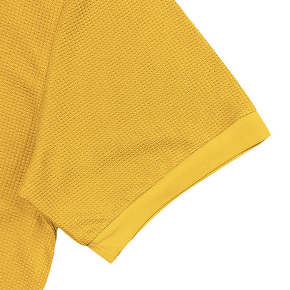 Waffle Short Sleeve Polo Shirt Men's Fashion Summer Lapel Tops