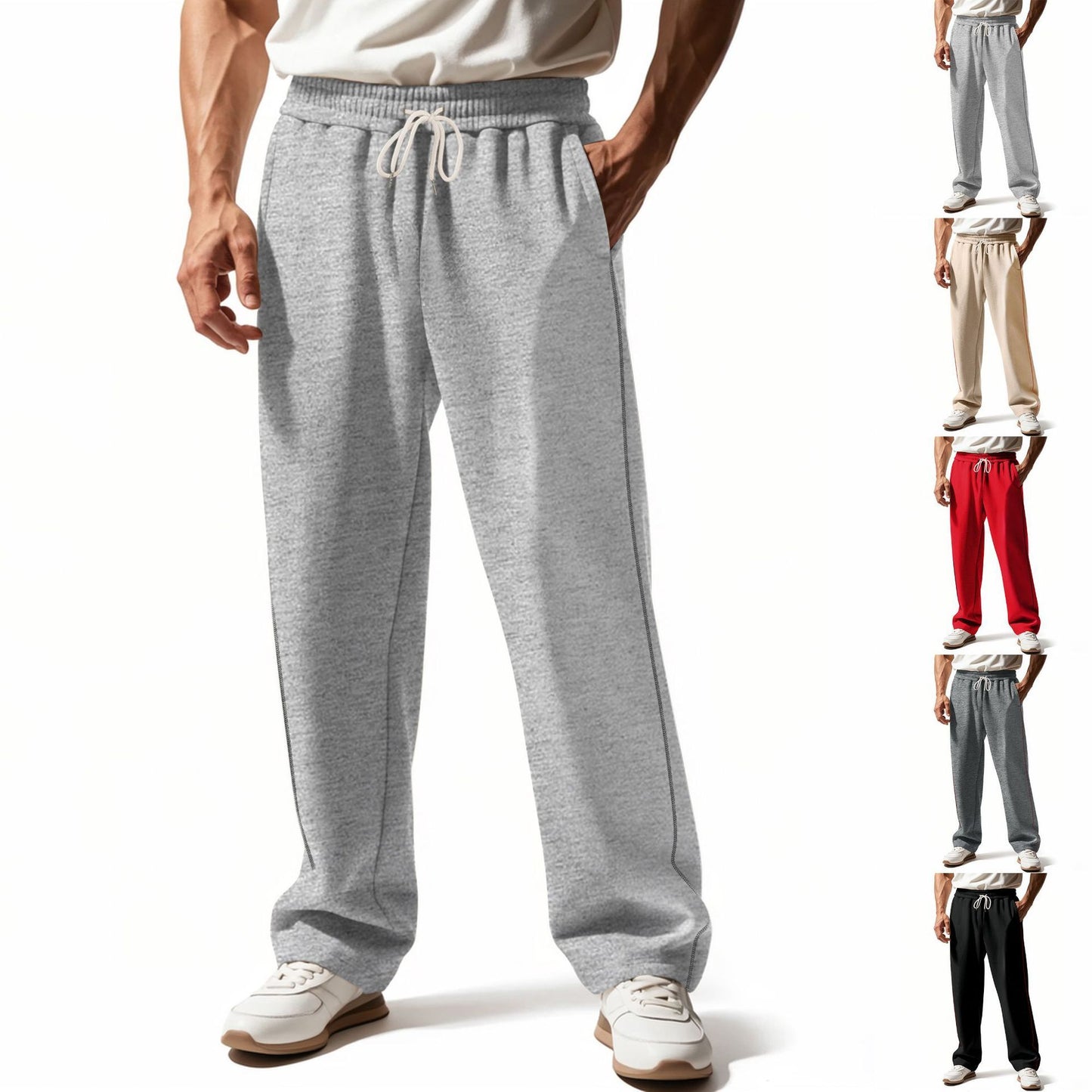 Men's Wear-resistant Heavy Terry Loose Sports Casual Pants
