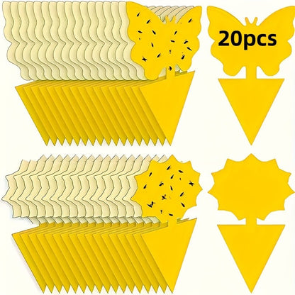 20pcs Fruit Fly Traps Insects Bugs Catcher Sticky Waterproof Fungus Gnat Killer