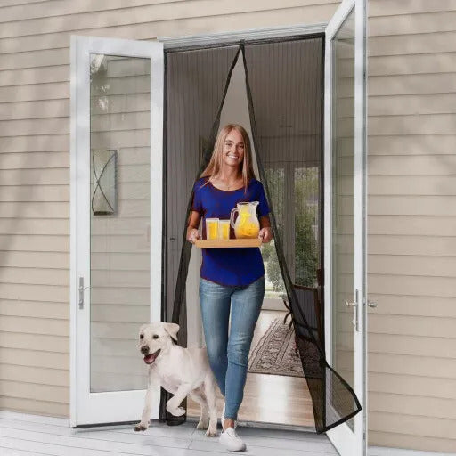 Curtain Door Magnetic Mesh Net Screen Easy Fastening Mosquito Fly Insects Bugs