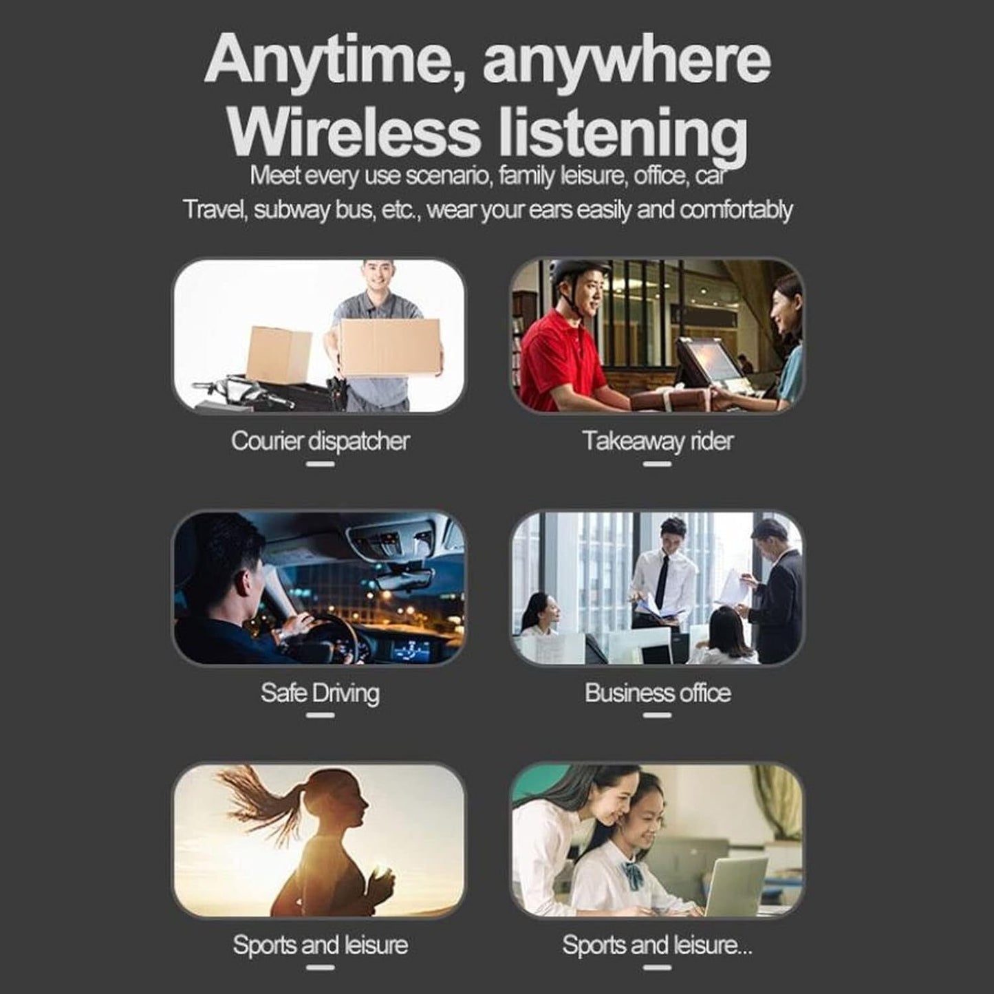 Bluetooth 5.0 Wireless Earpiece Headphones Earbuds Handsfree Headset With Mic UK