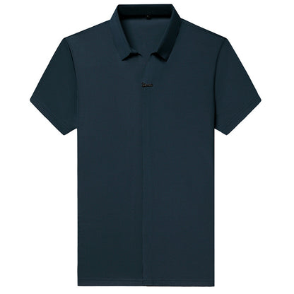 Ice Silk Short Sleeve Men's Fashion Casual Lapel