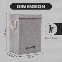 Laundry Basket Dirty Washing Clothes Storage Folding Bin Bag Hamper With Lid