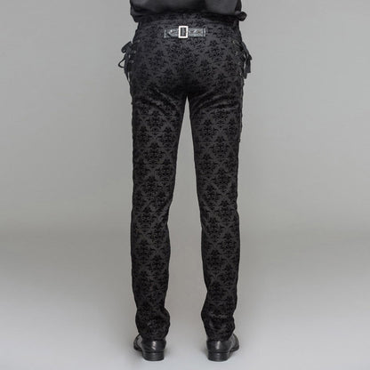 Men's Palace-Style Retro High-Waist Thick Casual Trousers