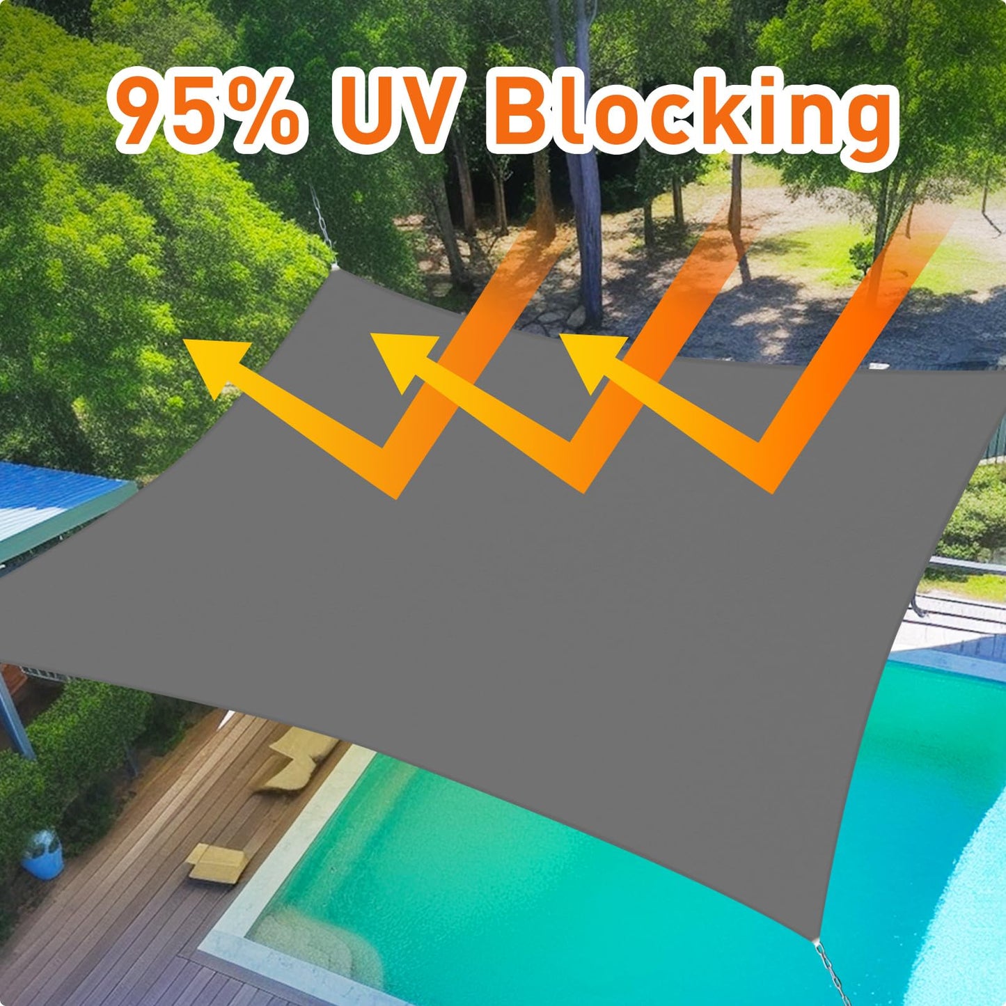 Prohibited From Sale On Amazon XISHAN 12'X16' Turquoise,Dark Grey,Light Grey,Rust Red,Scarlet,Sand,Beige HDPE Sunshade Sail, 160 Grams