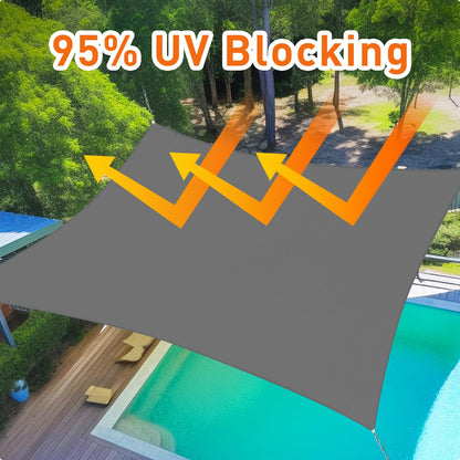 Prohibited From Sale On Amazon XISHAN 12'X16' Turquoise,Dark Grey,Light Grey,Rust Red,Scarlet,Sand,Beige HDPE Sunshade Sail, 160 Grams