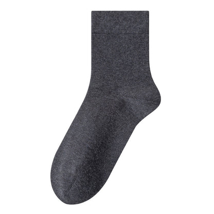 Mens Mid-Calf Cotton Socks With Odor-Resistant Properties