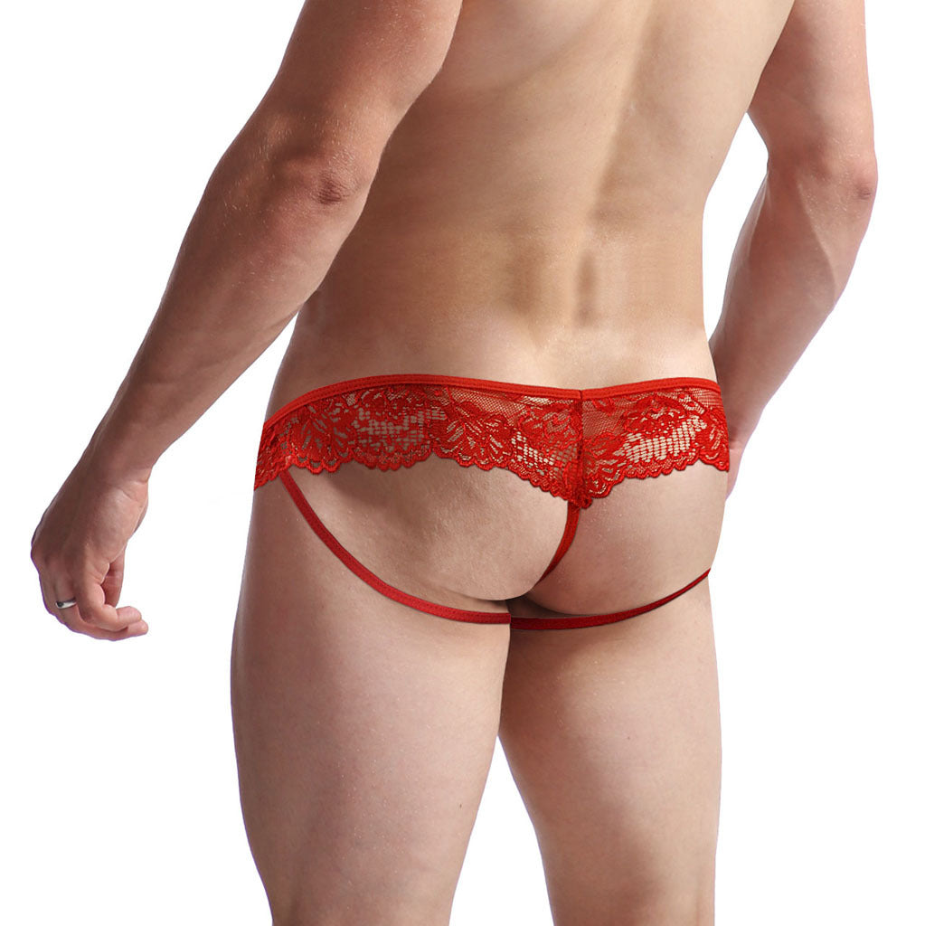 Men's Underwear Briefs Leather Lace