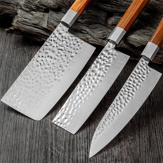 Damascus Sanhe Steel Forging Kitchen Knife Household
