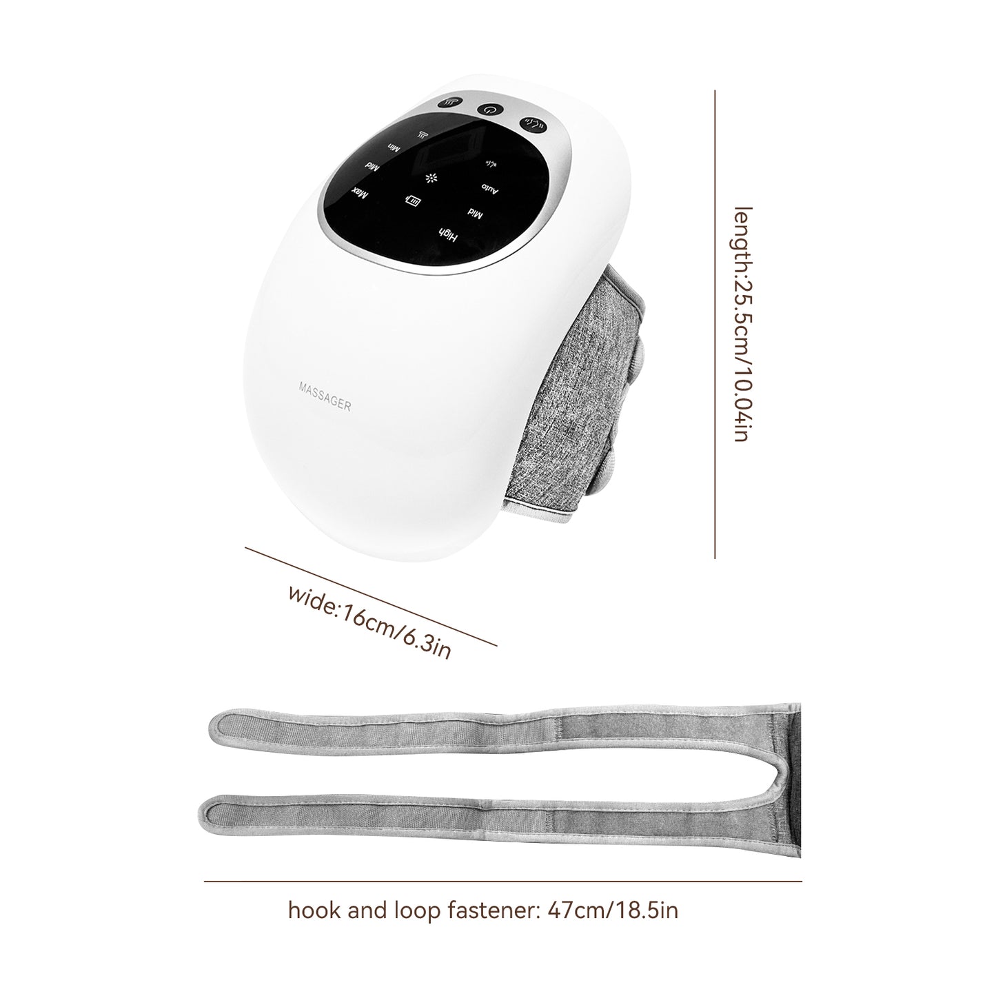 Wireless Knee Massager With LED, Heat & Vibration Pain Relief & Portable