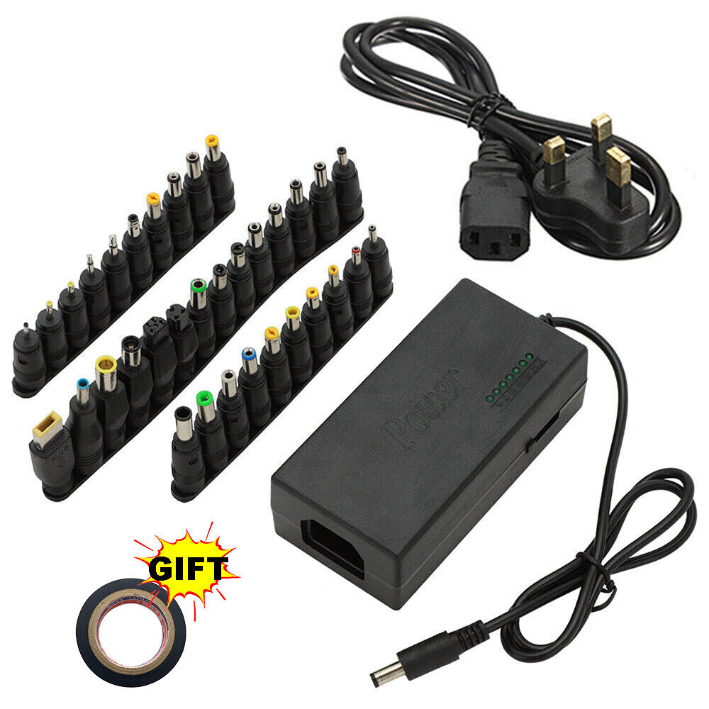 96W 34 Sizes Heads Adapter Universal AC DC Power Supply Charger Multi Laptop PC