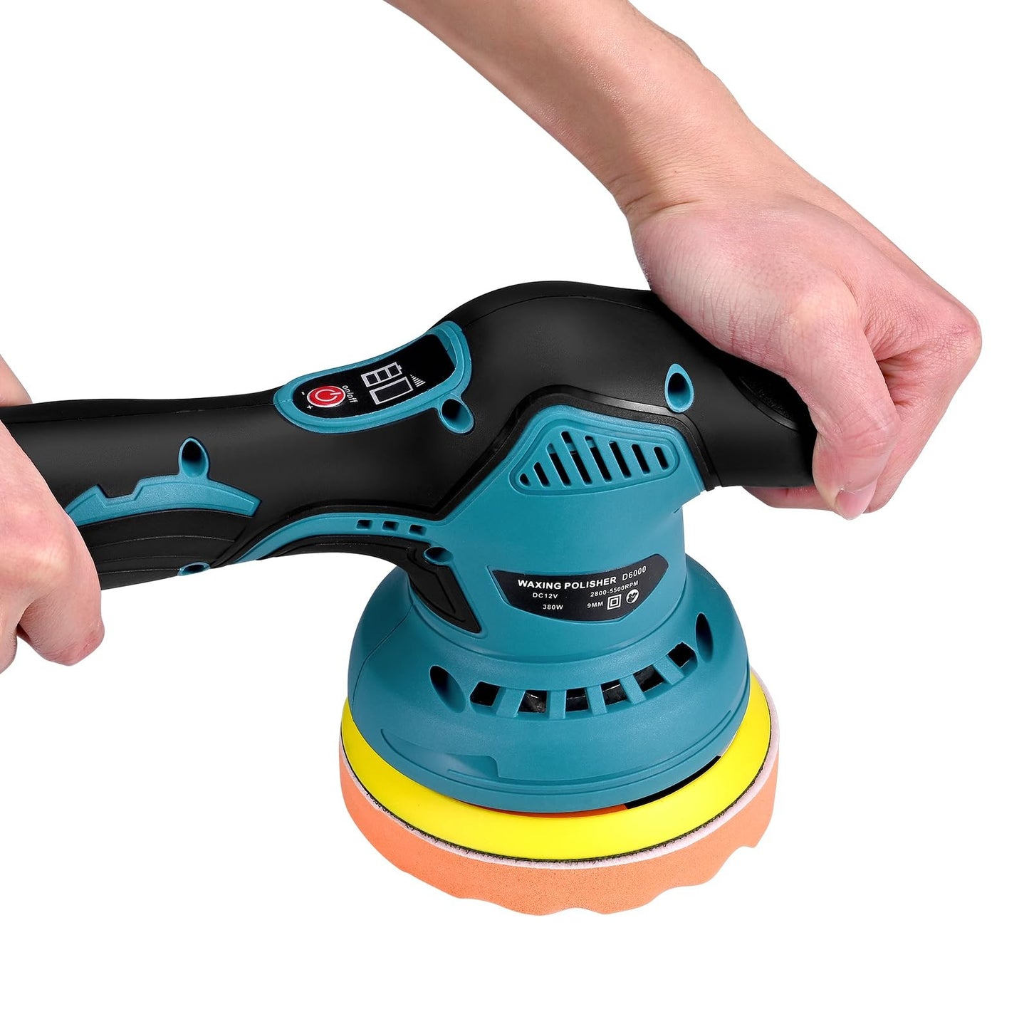 5  Cordless Car Polisher Buffer Sander Machine Polishing Pads Kit  2x Batteries UK