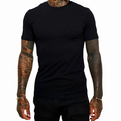 Slim-fit White And Black Crewneck T-shirt 3-pack