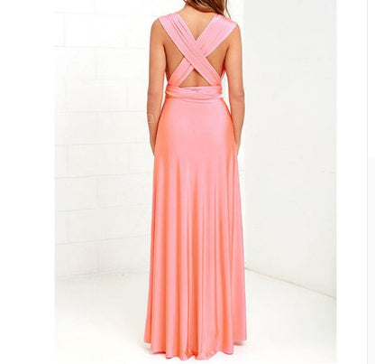 Women's Sexy Long Party Dress Club Floor-Length Summer Backless Bandage Maxi Dress Multiway Bridesmaids Boho Women Dress Vestidos