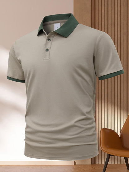 Summer Polo Shirt Printed T-shirt Short Sleeve High-end Lapel
