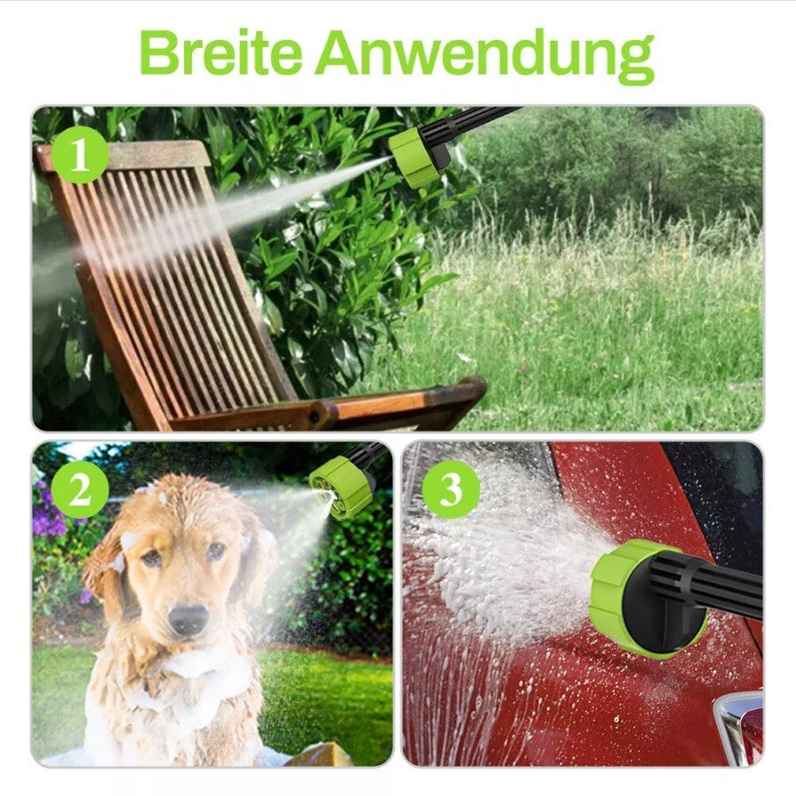 21V 6in1 Akku Hochdruckreiniger Auto Mobiler Druckreiniger Spritzpistole 30Bar