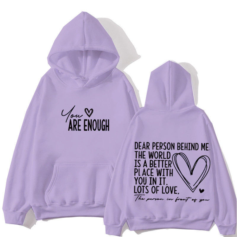 Spring And Autumn Casual Fashion Love Letter Loose Men's And Women's Hoodie