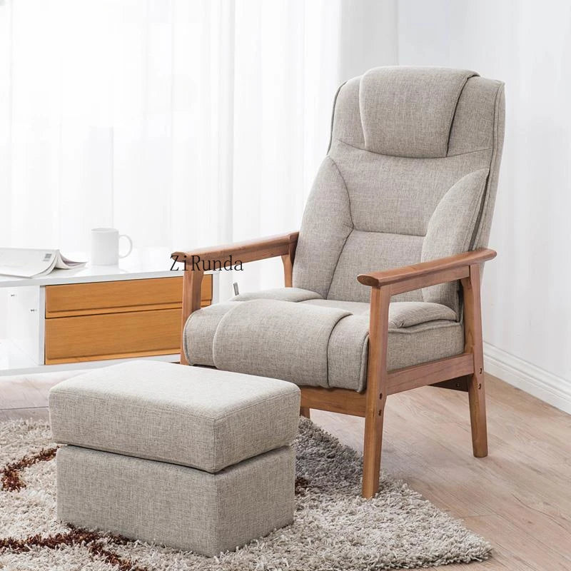 1 Elderly Chair Home Leisure Chair Modern Simple Back Chair Solid Wood Lunch Break