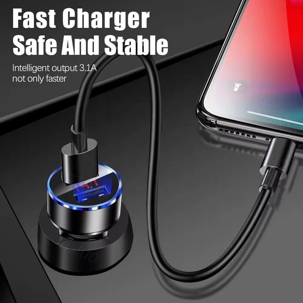 Cigarette Lighter 2 USB Charger Car Car Truck Adapter Mobile Phone Charging Plug