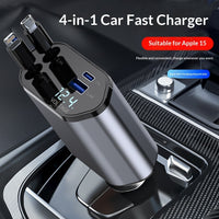 4-in-1 Car Charger Super Fast Charging