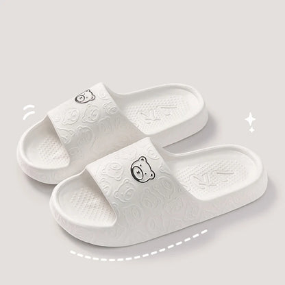 Women Summer EVA Slippers Indoor Home Bath Non Slip Soft Wide Comfort Couple Slippers Unisex Outdoor Beach Flip Flops Men Slides