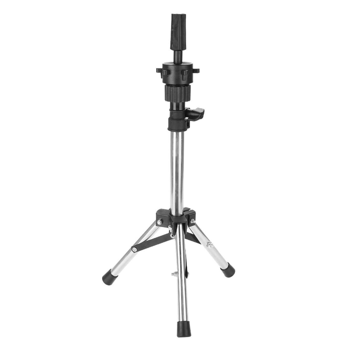 Hairdressing Training Head Holder Adjustable Salon Model Mannequin Head Tripod Stand Silver