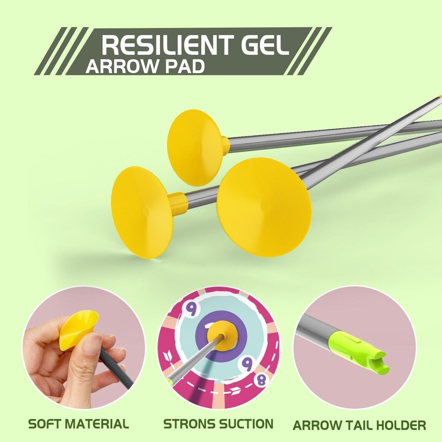 DE Bow & Arrow Toy Set, LED-lit Archery Toy,10 Suction Cup Arrows, Targets And Arrow Holders, Indoor And Outdoor Children's Toys Suitable For Boys And Girls.Logistics Is Randomly Sent By DHL,DPD