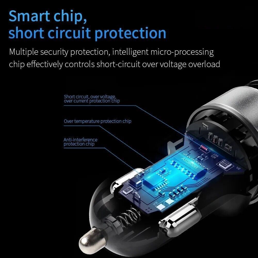 Cigarette Lighter 2 USB Charger Car Car Truck Adapter Mobile Phone Charging Plug